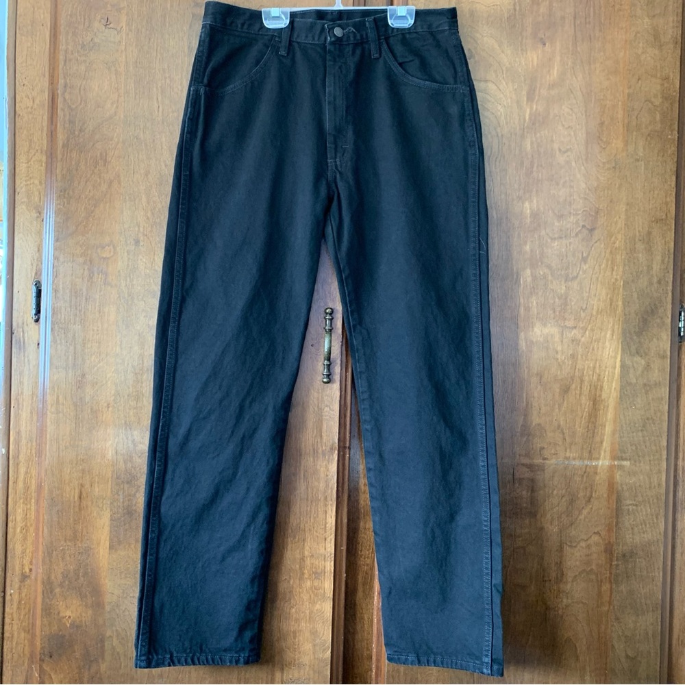 Men's Black Straight-Leg Jeans